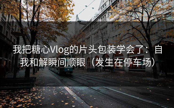 我把糖心Vlog的片头包装学会了：自我和解瞬间顺眼（发生在停车场）