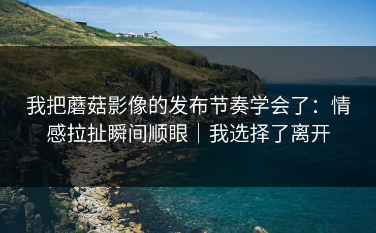 我把蘑菇影像的发布节奏学会了：情感拉扯瞬间顺眼｜我选择了离开